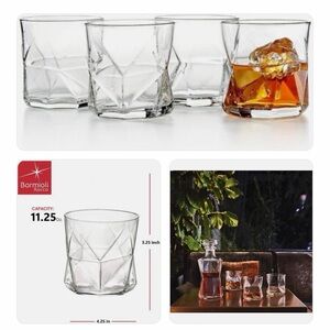 Clear Glass Tumblers Set 4